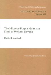 Cover of: Miocene Purple Mountain flora of western Nevada | Daniel I. Axelrod