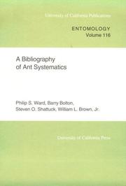 Cover of: A bibliography of ant systematics