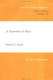 Cover of: A grammar of Miya