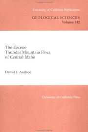 Cover of: The Eocene Thunder Mountain flora of central Idaho