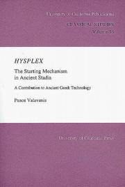 Cover of: Hysplex: The Starting Mechanism in Ancient Stadia by Panos Valavanis, Panos Valavanis