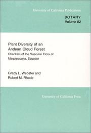 Plant diversity of an Andean cloud forest by Grady L. Webster, Robert Rhode