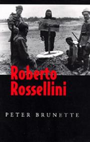 Cover of: Roberto Rossellini by Peter Brunette