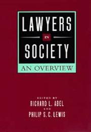 Cover of: Lawyers in Society by 