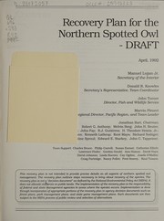 Cover of: Recovery plan for the northern spotted owl - draft
