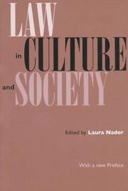 Cover of: Law in culture and society by edited by Laura Nader.