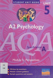 Cover of: A2  Psychology AQA Unit 5 by Mike Cardwell, Cara Flanagan