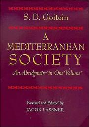 Cover of: A Mediterranean society by S. D. Goitein