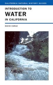 Cover of: Introduction to Water in California by David Carle