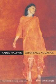 Cover of: Anna Halprin: Experience as Dance