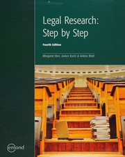 Cover of: Legal research by Margaret Helen Kerr