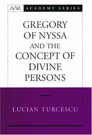 Cover of: Gregory of Nyssa and the Concept of Divine Persons (American Academy of Religion Academy Series)