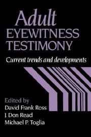 Cover of: Adult Eyewitness Testimony: Current Trends and Developments