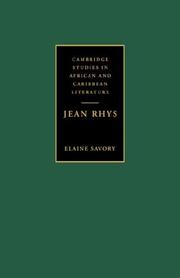 Cover of: Jean Rhys (Cambridge Studies in African and Caribbean Literature)