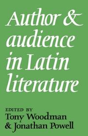 Cover of: Author and Audience in Latin Literature