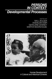 Cover of: Persons in Context: Developmental Processes (Human Development in Cultural and Historical Contexts)