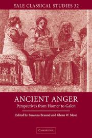 Cover of: Ancient Anger: Perspectives from Homer to Galen (Yale Classical Studies)