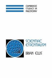 Cover of: Scientific Essentialism (Cambridge Studies in Philosophy) by Brian Ellis