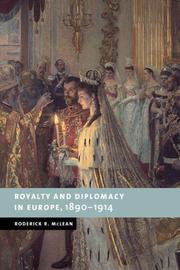 Cover of: Royalty and Diplomacy in Europe, 18901914 (New Studies in European History)
