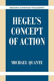 Cover of: Hegel's Concept of Action (Modern European Philosophy) by Michael Quante