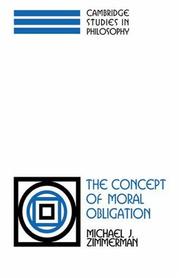 Cover of: The Concept of Moral Obligation (Cambridge Studies in Philosophy)