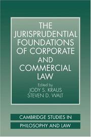 Cover of: The Jurisprudential Foundations of Corporate and Commercial Law (Cambridge Studies in Philosophy and Law)