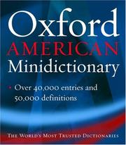 Cover of: The Oxford American minidictionary