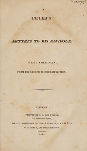 Cover of: Peter's letters to his kinsfolk.