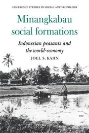 Cover of: Minangkabau Social Formations by Joel S. Kahn