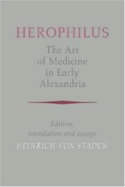 Cover of: Herophilus: The Art of Medicine in Early Alexandria: Edition, Translation and Essays