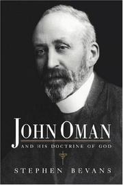 Cover of: John Oman and his Doctrine of God