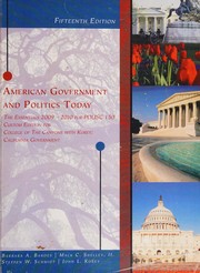Cover of: American government and politics today: the essentials 2009-2010 for POLISC 150
