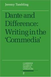 Cover of: Dante and Difference by Jeremy Tambling