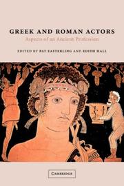 Greek and Roman Actors by Edith Hall