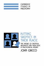 Cover of: Putting Skeptics in their Place by John Greco