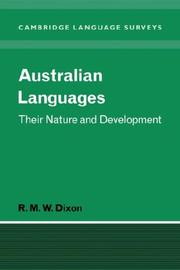 Cover of: Australian Languages: Their Nature and Development (Cambridge Language Surveys)