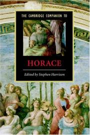 Cover of: The Cambridge Companion to Horace (Cambridge Companions to Literature) by Stephen Harrison