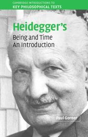 Cover of: Heidegger's Being and Time