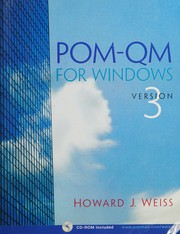 Cover of: POM-QM for Windows, version 3: software for decision sciences : quantitative methods, management science, production and operations management