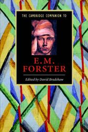 Cover of: The Cambridge Companion to E. M. Forster (Cambridge Companions to Literature) | David Bradshaw