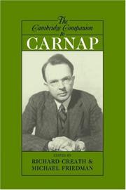 Cover of: The Cambridge Companion to Carnap (Cambridge Companions to Philosophy)