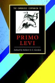 Cover of: The Cambridge Companion to Primo Levi (Cambridge Companions to Literature) by Robert S. C. Gordon