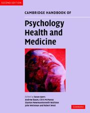Cover of: Cambridge Handbook of Psychology, Health and Medicine by 