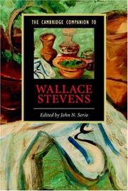 Cover of: The Cambridge Companion to Wallace Stevens (Cambridge Companions to Literature) by John N. Serio