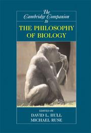 Cover of: The Cambridge Companion to the Philosophy of Biology (Cambridge Companions to Philosophy) by 