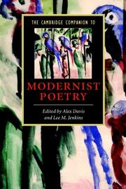 Cover of: The Cambridge Companion to Modernist Poetry (Cambridge Companions to Literature)