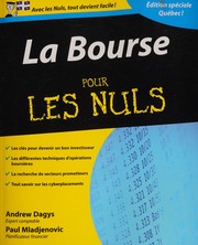 Cover of: La Bourse pour les nuls by Andrew Dagys