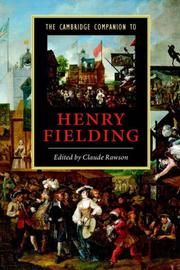 Cover of: The Cambridge Companion to Henry Fielding (Cambridge Companions to Literature) | Claude Rawson
