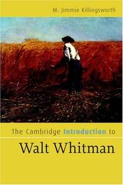 Cover of: The Cambridge Introduction to Walt Whitman (Cambridge Introductions to Literature)