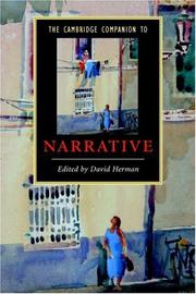 Cover of: The Cambridge Companion to Narrative (Cambridge Companions to Literature) by David Herman